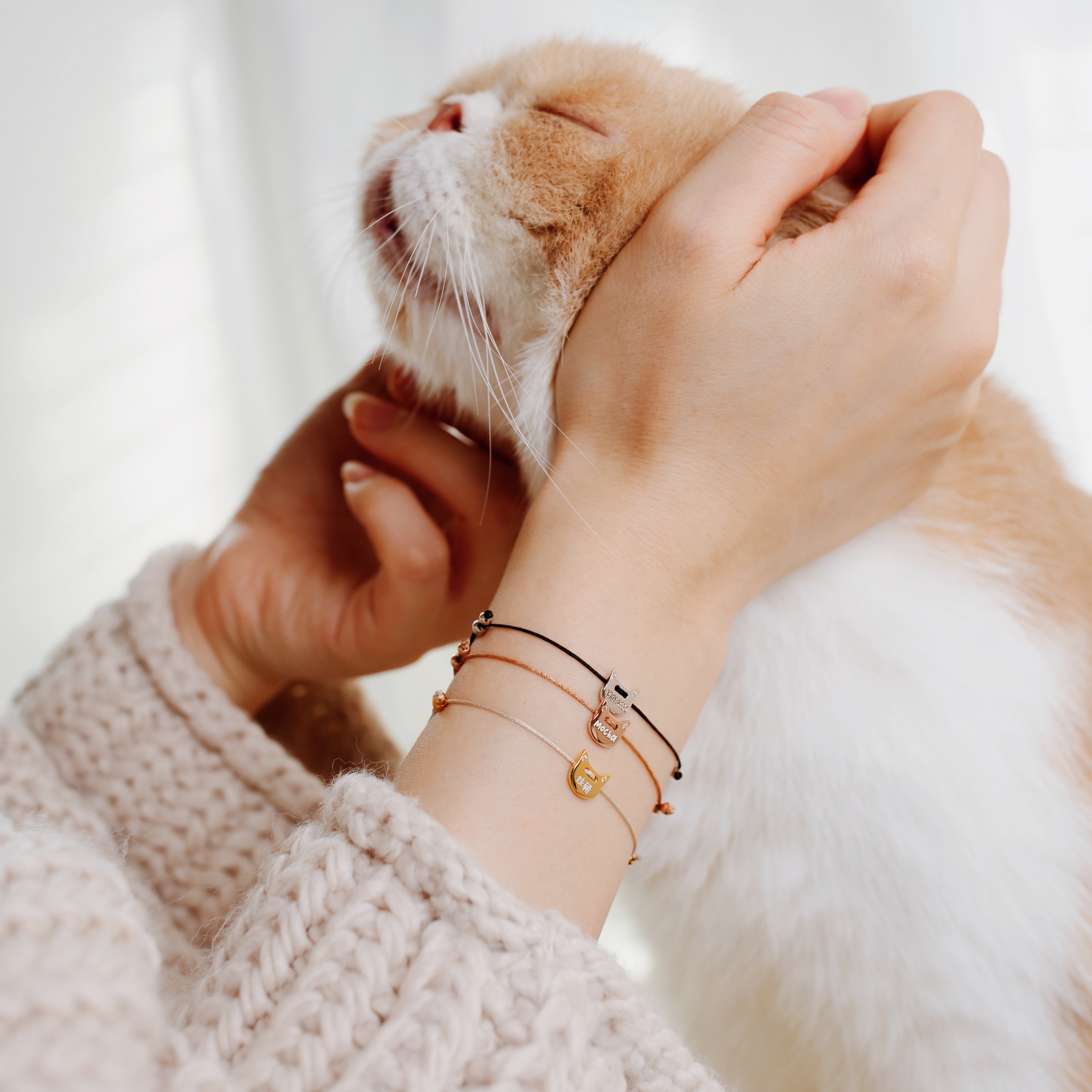 Two Cat Topaz Bracelet - Rose Gold – CAT AT 3AM JAPAN