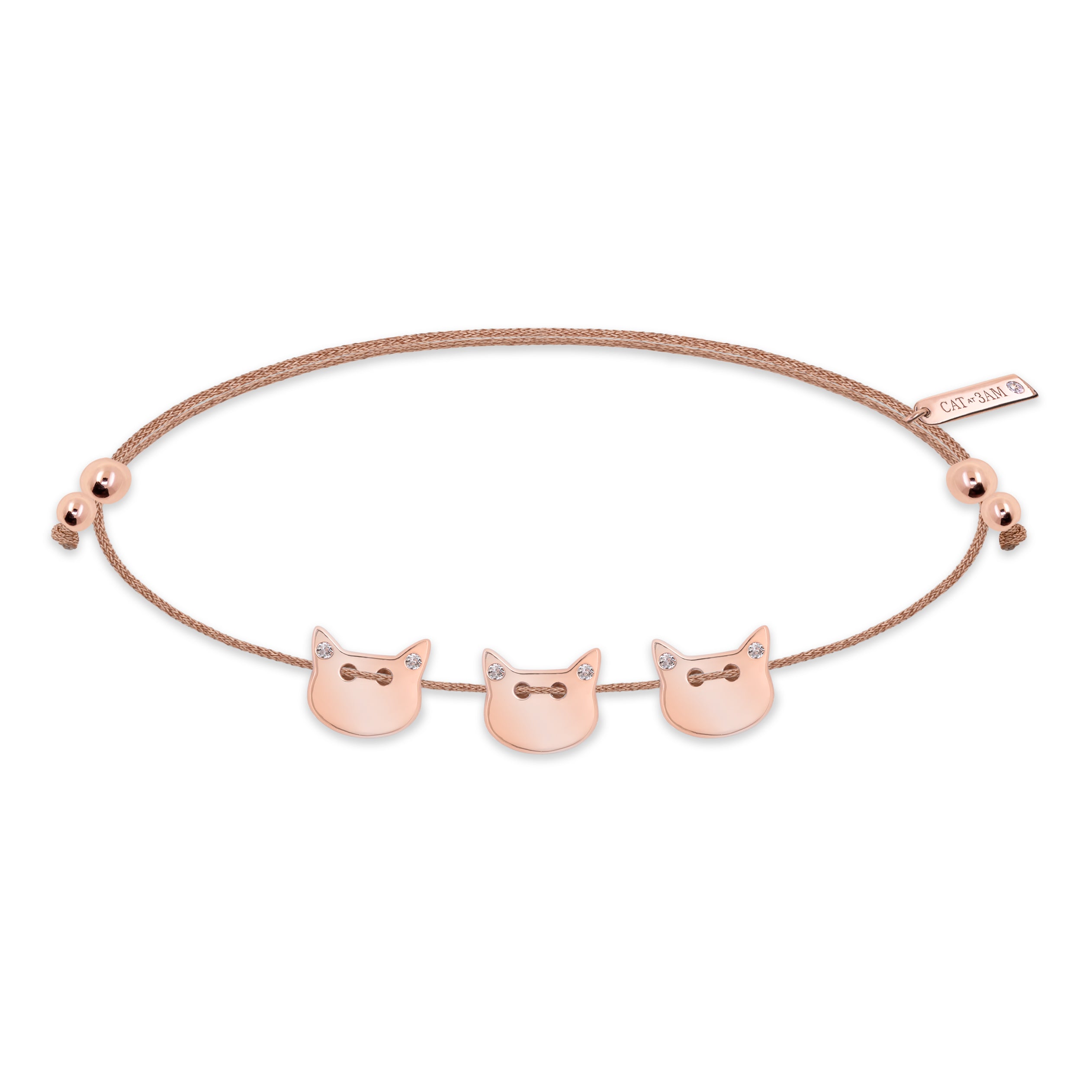 憧れ Bracelet Topaz Cat Two - JAPAN 3AM AT CAT – Gold Rose アクセサリー