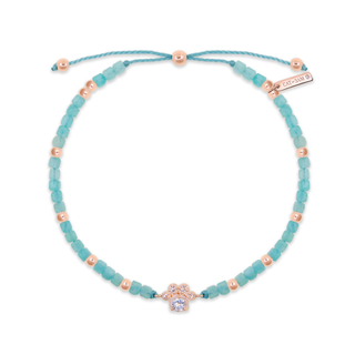 シルバー 肉球ブレスレット - アマゾナイト